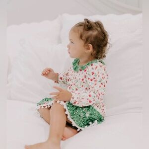 Baby Girls Mulberry Dress With Bloomers